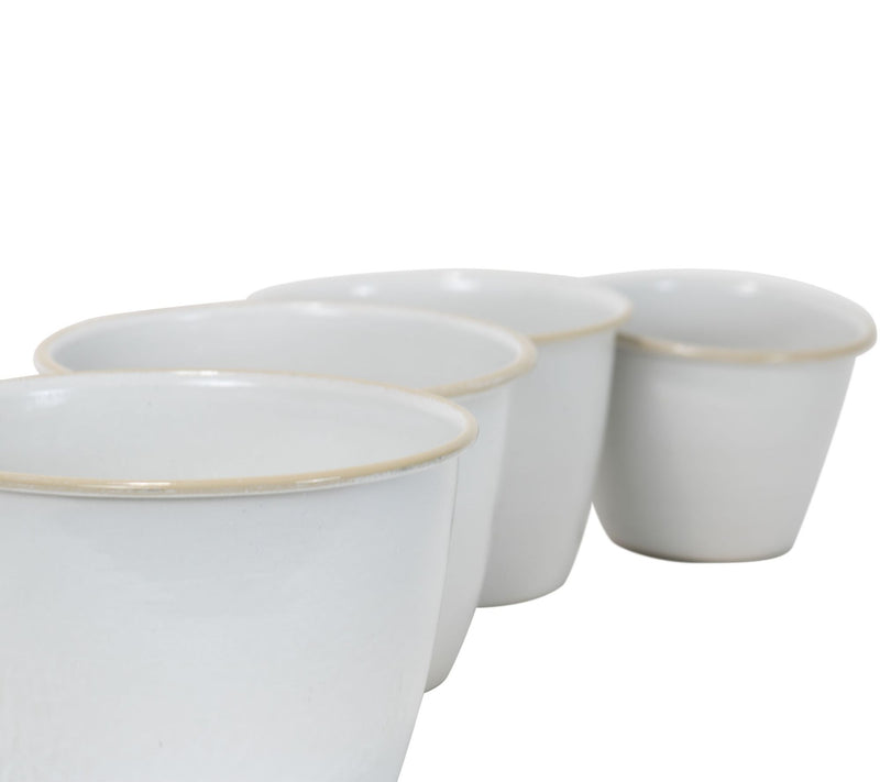 Foreside Home & Garden S/4 Antiqued White Enamel Planters — View 3