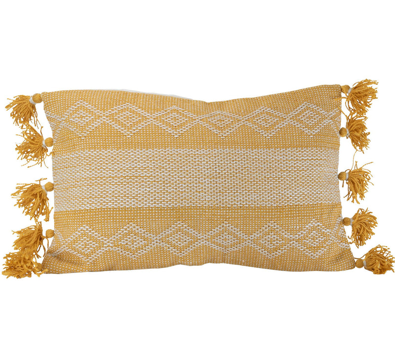 Foreside Home & Garden Diamond Hand Woven 14x22" Throw Pillow — View 5