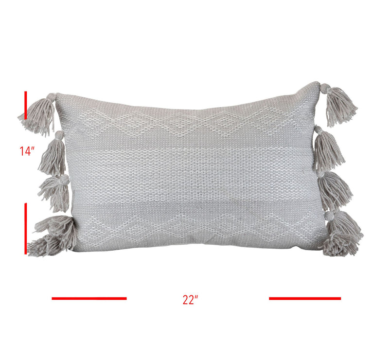 Foreside Home & Garden Diamond Hand Woven 14x22" Throw Pillow — View 8