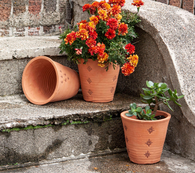 Foreside Home & Garden S/3 Terracotta Planters — View 4