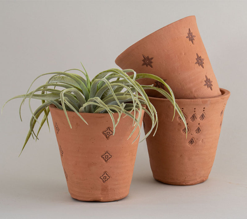 Foreside Home & Garden S/3 Terracotta Planters — View 5