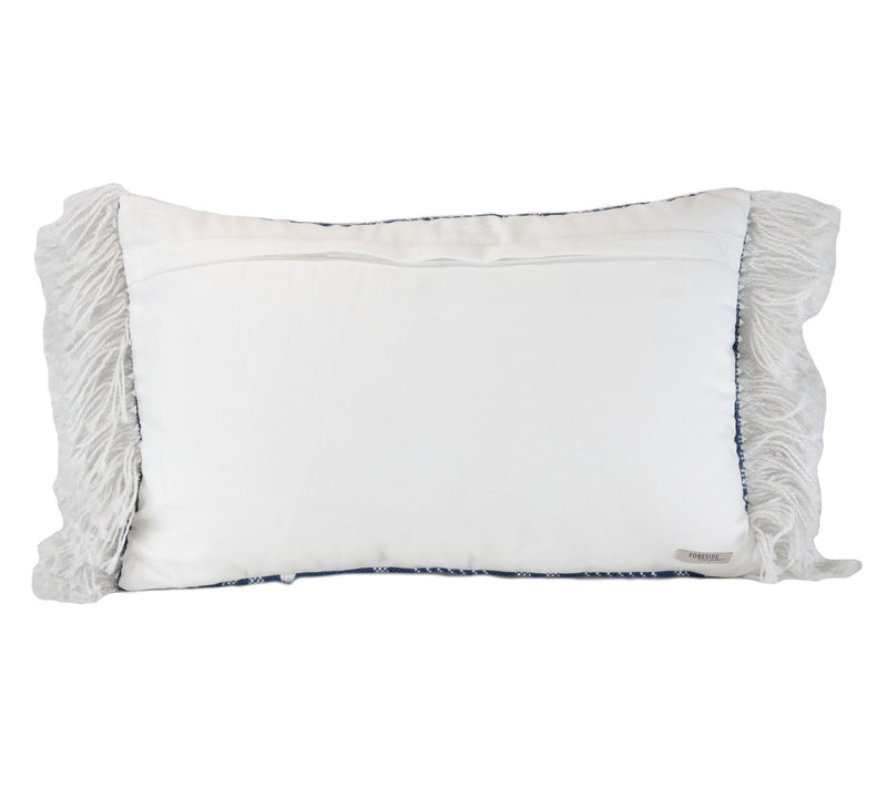 Foreside Home & Garden Blue Striped Hand Woven14x22"Pillow — View 2