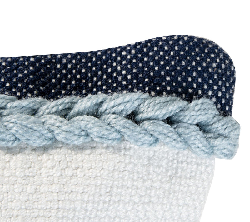 Foreside Home & Garden Blue Striped Hand Woven20x20" Pillow — View 3
