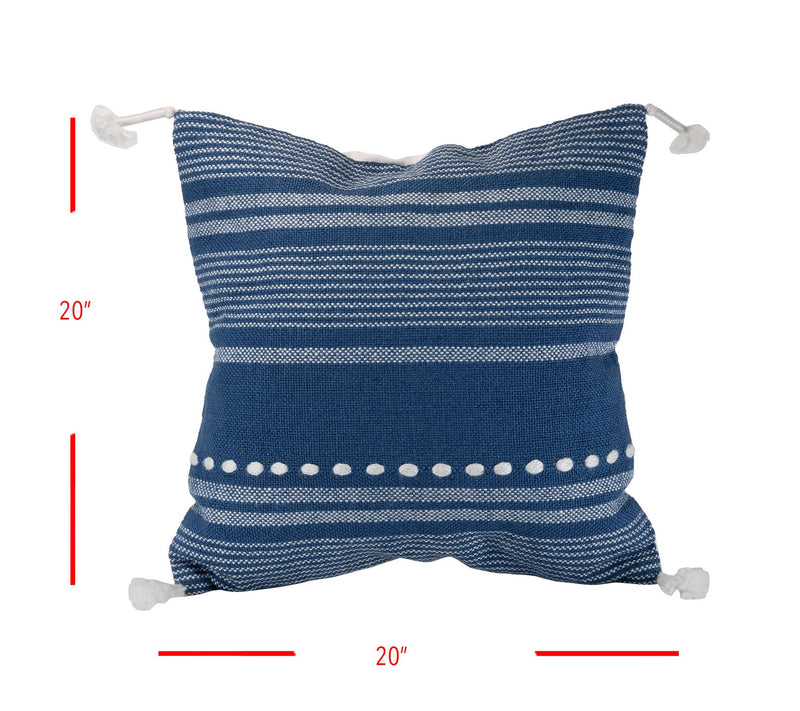 Foreside Home & Garden Striped Hand Woven 20x20" Pillow — View 4