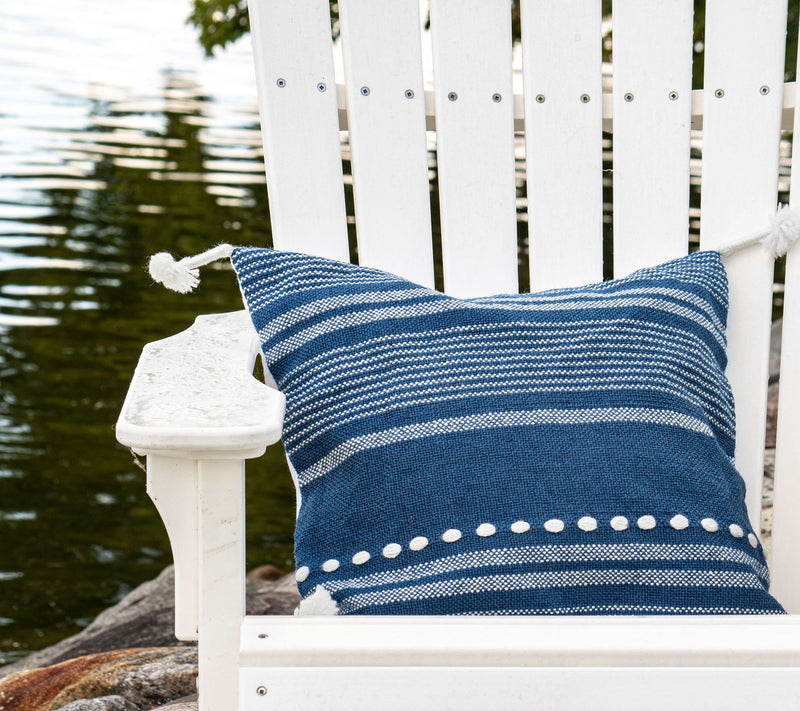 Foreside Home & Garden Striped Hand Woven 20x20" Pillow — View 5