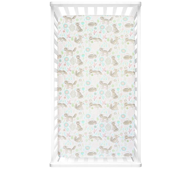 Lush Decor Baby Pixie Fox Micromink Set of 2 Crib Sheets — View 8