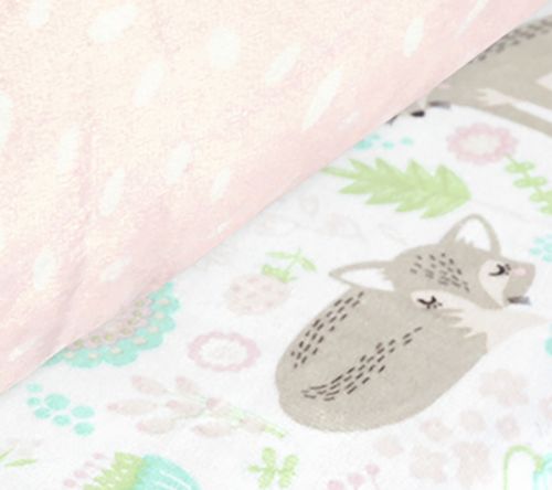 Lush Decor Baby Pixie Fox Micromink Set of 2 Crib Sheets — View 2