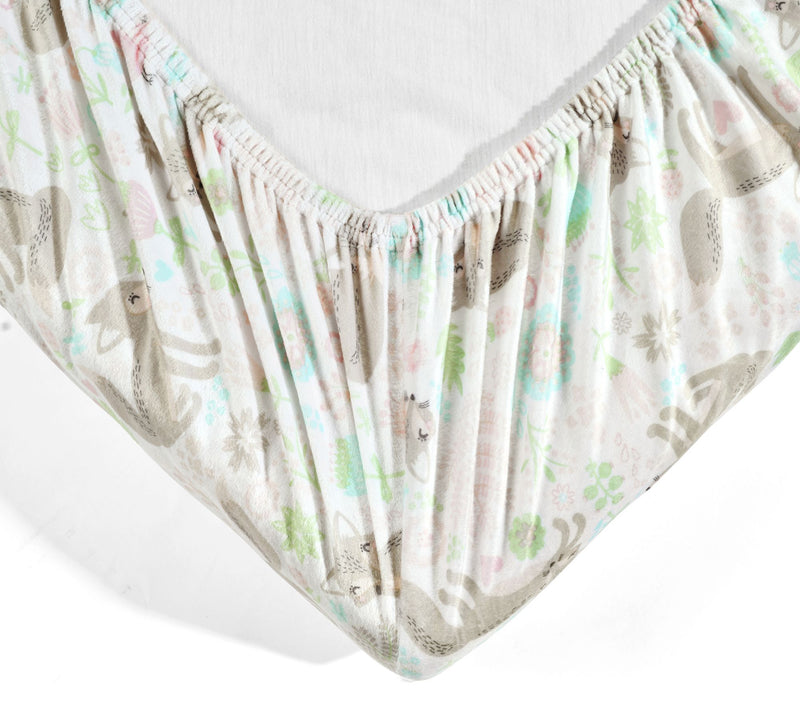 Lush Decor Baby Pixie Fox Micromink Set of 2 Crib Sheets — View 9