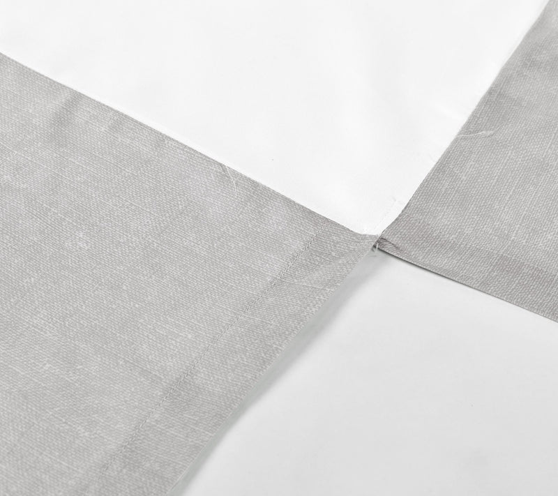 Lush Decor Baby Printed Linen-Textured Solid Gray Crib Skirt — View 4