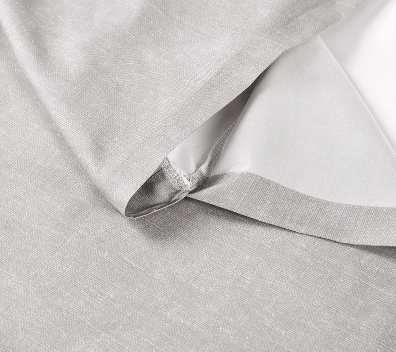 Lush Decor Baby Printed Linen-Textured Solid Gray Crib Skirt — View 5