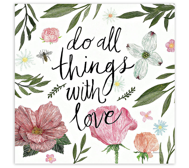 Courtside Market Do All Things With Love 24x24Canvas Wall Art — View 2