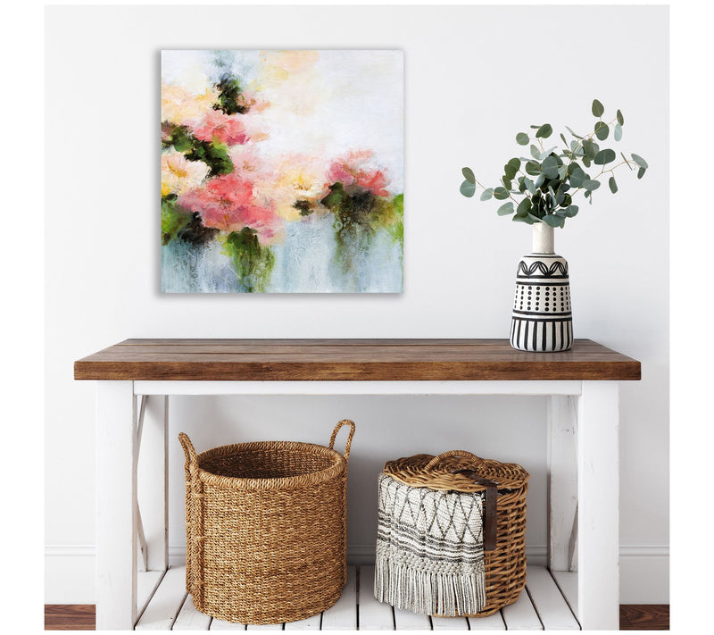 Courtside Market Welcome Home Flower 24x24 Canvas Wall Art — View 2
