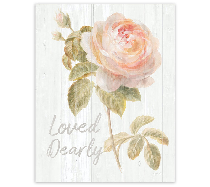 Courtside Market Garden Rose On Wood Dearly 20x24 Canvas — Main view