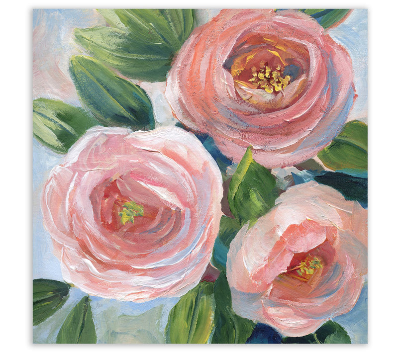 Courtside Market  Sweet Peach Bouquet 16x16 Canvas Wall Art — Main view