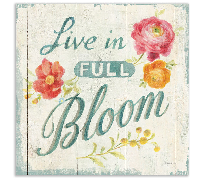 Courtside Market Full Bloom X Floral 16x16 Canvas Wall Art — Main view