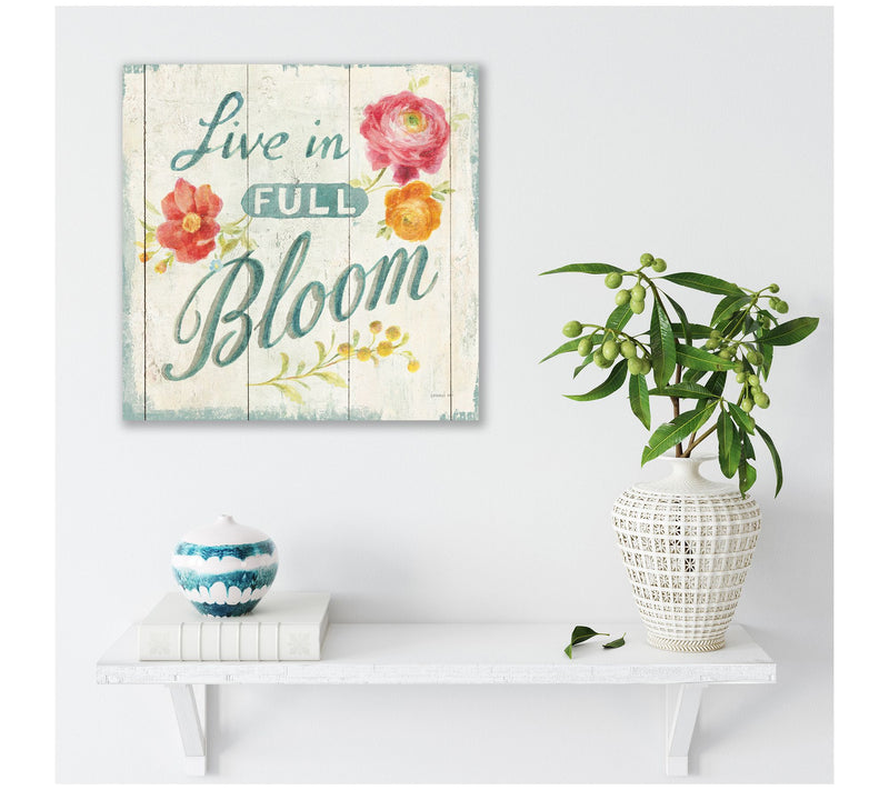 Courtside Market Full Bloom X Floral 16x16 Canvas Wall Art — View 2