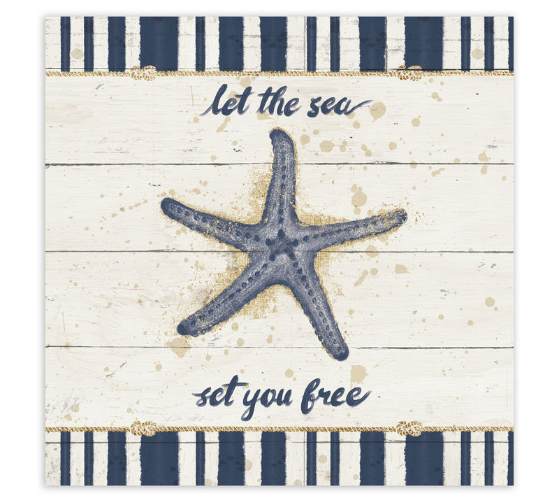 Courtside Market Calm Seas II Rope Border 24" x24" Canvas — Main view