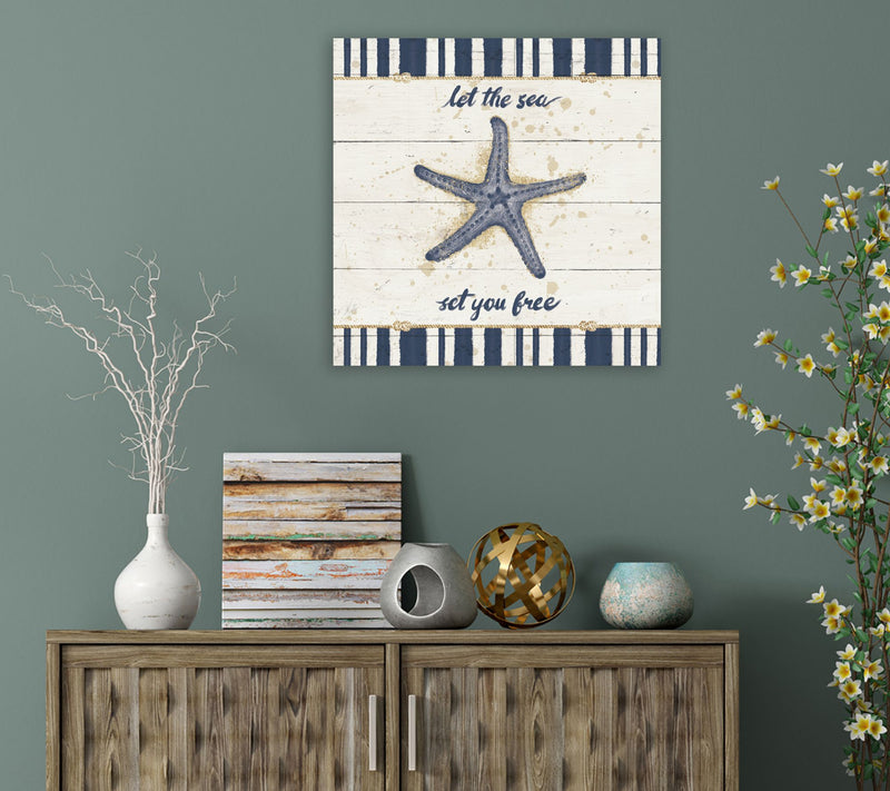 Courtside Market Calm Seas II Rope Border 24" x24" Canvas — View 2