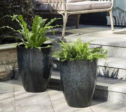 Glitzhome Milkyway Indoor Outdoor Tall PlantersSet of 2