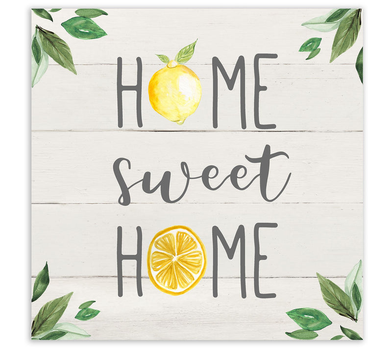 Courtside Market  Lemon Home Sweet Home 24x24 Canvas Wall Art — Main view