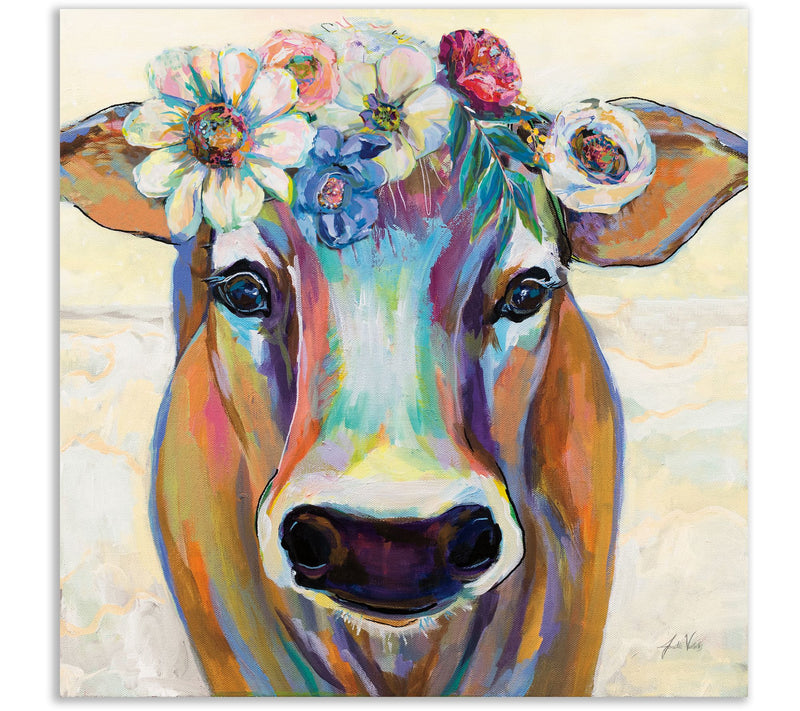 Courtside Market Beau With Flowers 16x16 CanvasWall Art — Main view