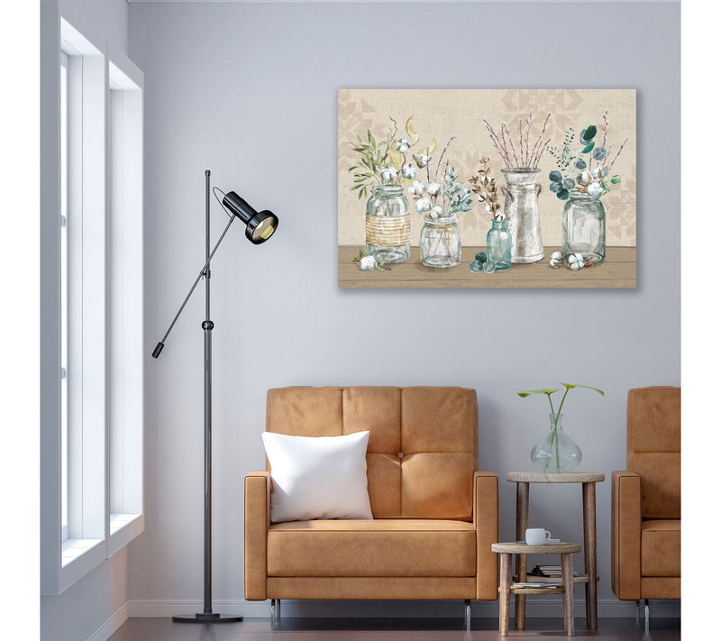 Courtside Market Cotton Bouquet I 24x36 CanvasWall Art — View 2