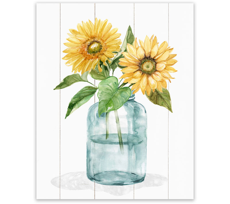 Courtside Market Sunflowers  In Jar I 16x20 Canvas Wall Art — Main view