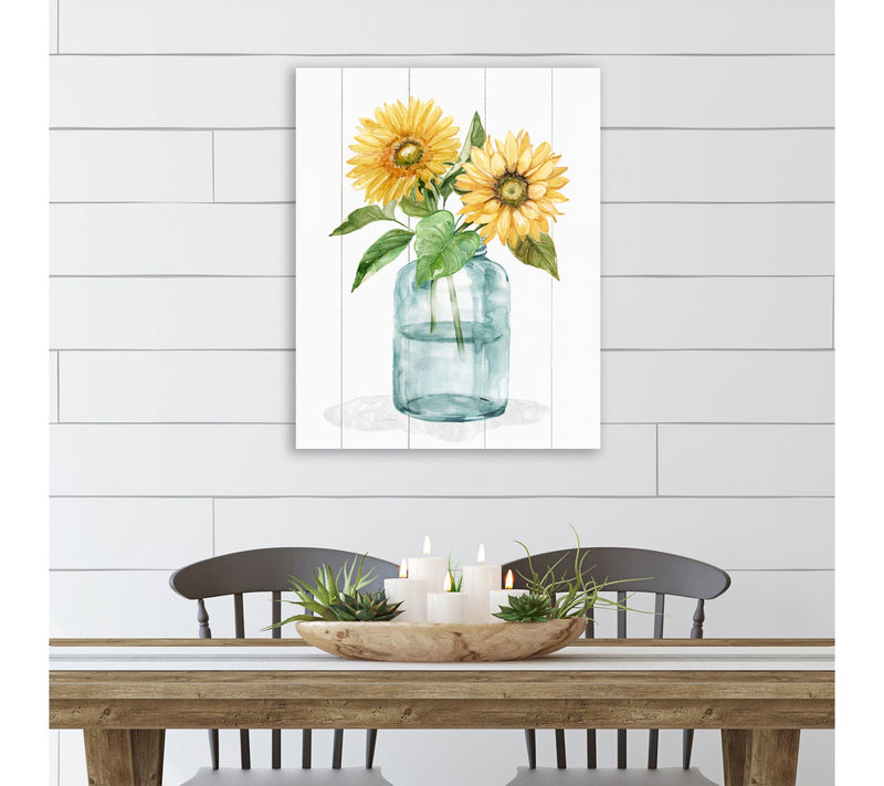 Courtside Market Sunflowers  In Jar I 20x24 Canvas Wall Art — View 2