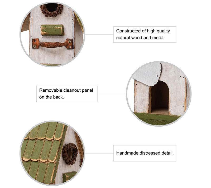Glitzhome Alpine Villiage Garden Shingled Birdhouse — View 4