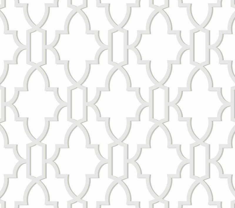 Lillian August Coastal Lattice Peel and Stick W allpaper Roll — View 5