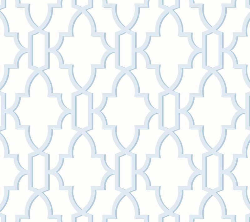 Lillian August Coastal Lattice Peel and Stick W allpaper Roll — View 3