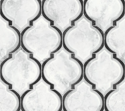 NextWall Marbled Ogee Peel and Stick WallpaperRoll