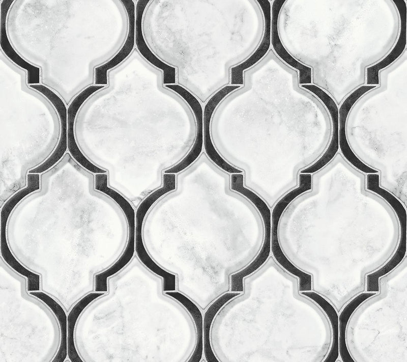 NextWall Marbled Ogee Peel and Stick WallpaperRoll — Main view