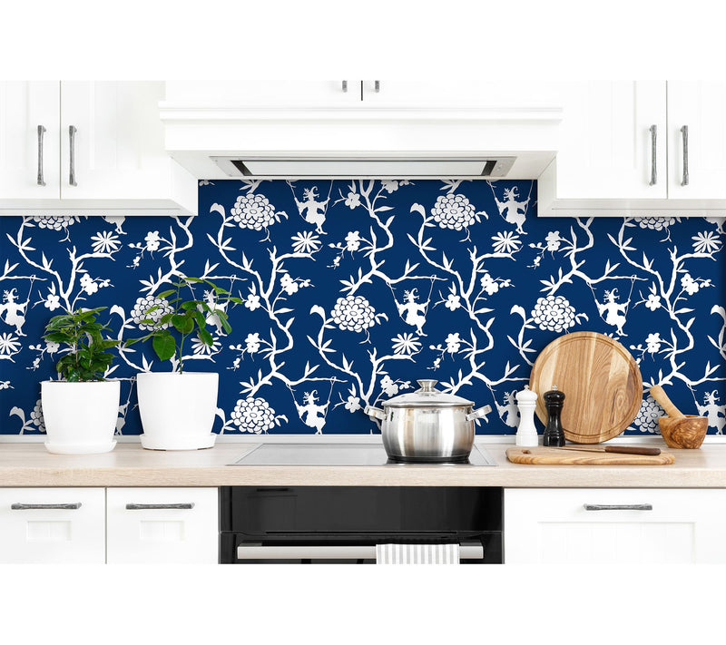 NextWall Chinoiserie Silhouette Peel and StickWallpaper Roll — View 6