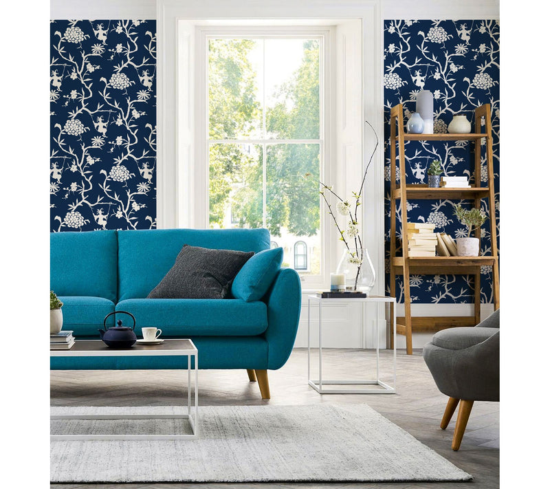 NextWall Chinoiserie Silhouette Peel and StickWallpaper Roll — View 7