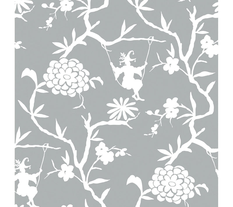 NextWall Chinoiserie Silhouette Peel and StickWallpaper Roll — View 5