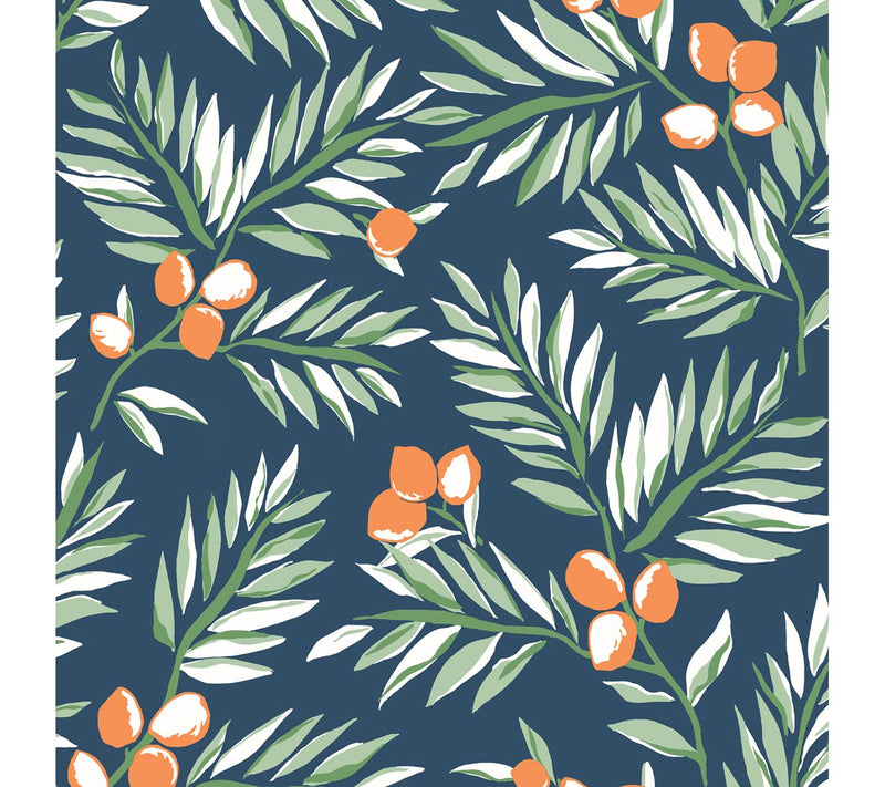 NextWall Citrus Branch Peel and Stick WallpaperRoll — View 3