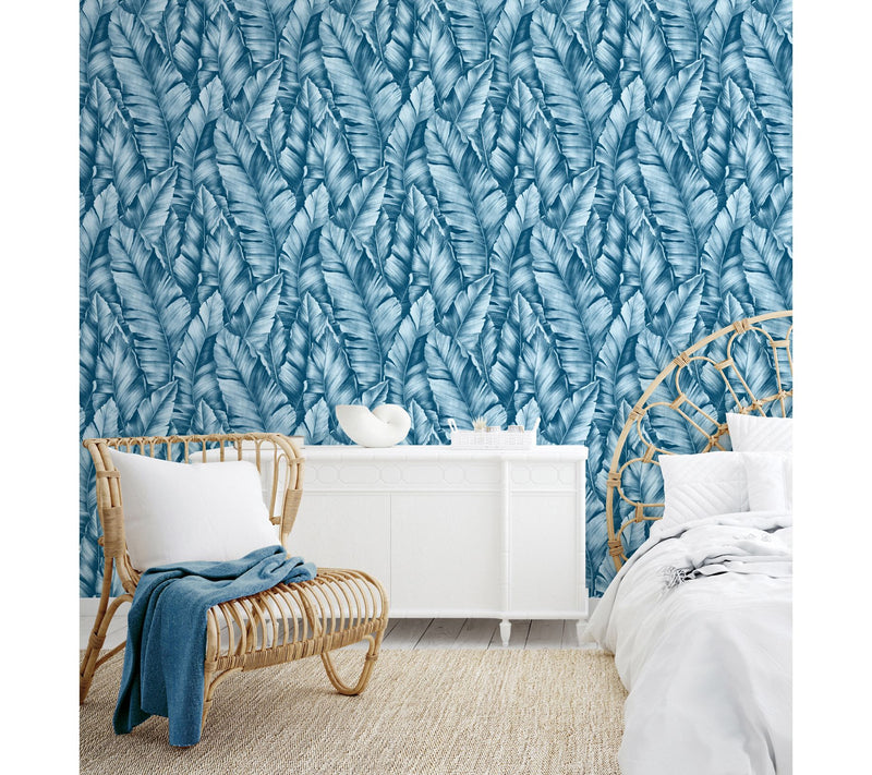 NextWall Baha Banana Leaves Peel and Stick Wallpaper Roll — View 6
