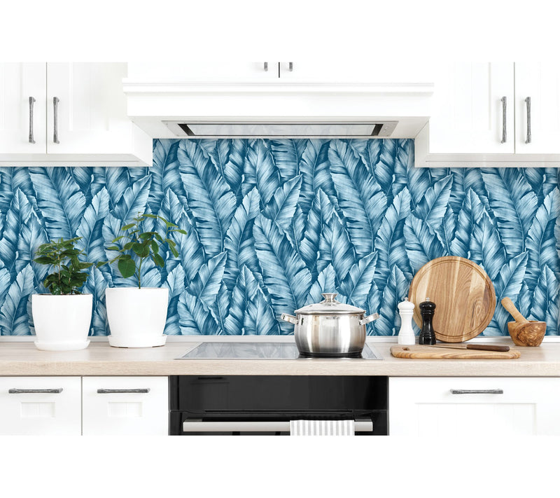 NextWall Baha Banana Leaves Peel and Stick Wallpaper Roll — View 7
