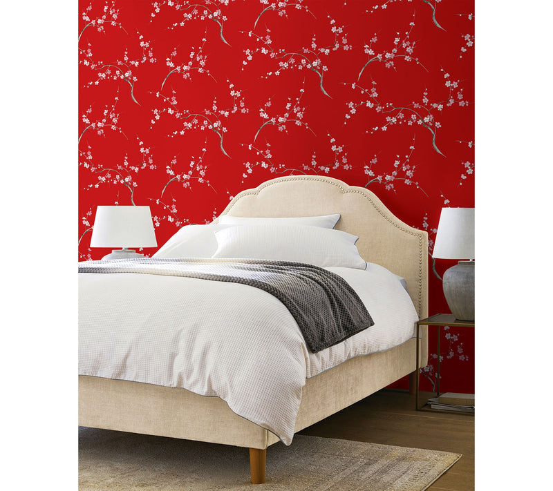 NextWall Cherry Blossom Floral Peel and Stick Wallpaper Roll — View 8