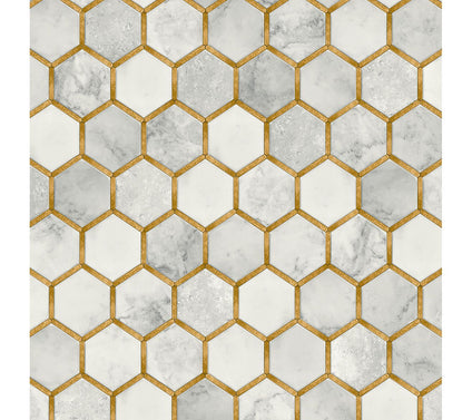 NextWall Inlay Hexagon Peel and Stick WallpaperRoll
