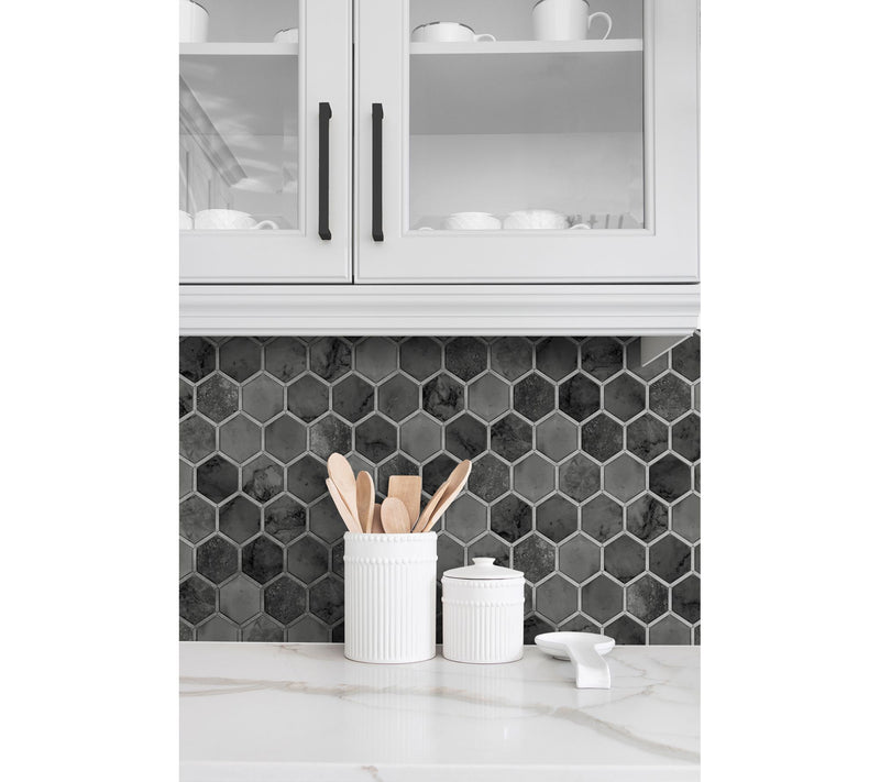 NextWall Inlay Hexagon Peel and Stick WallpaperRoll — View 10