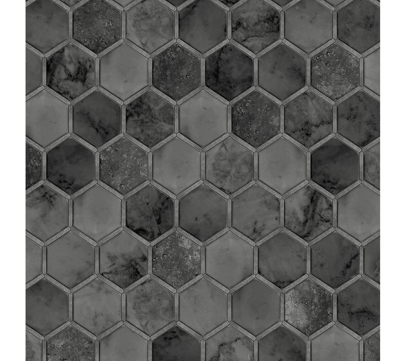 NextWall Inlay Hexagon Peel and Stick WallpaperRoll — View 3