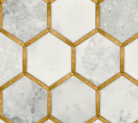 NextWall Inlay Hexagon Peel and Stick WallpaperRoll — View 6
