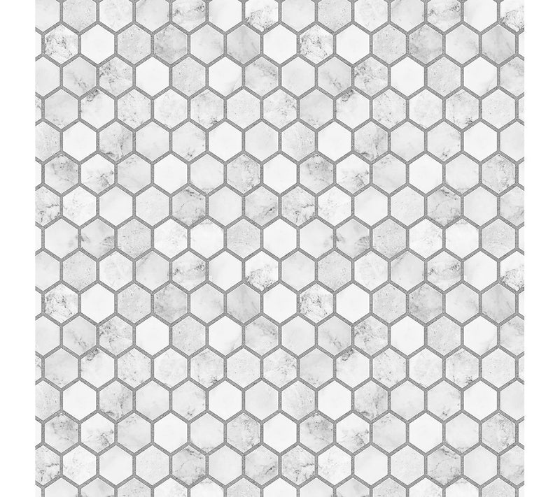 NextWall Marble Hexagon Peel and Stick Wallpaper Roll — Main view