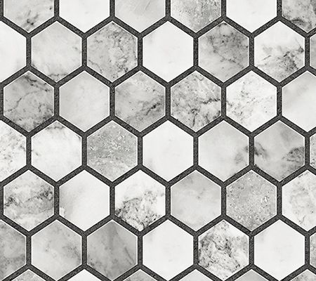 NextWall Marble Hexagon Peel and Stick Wallpaper Roll — View 4
