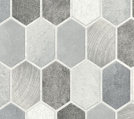 NextWall Brushed Hex Tile Peel and Stick Wallpaper Roll — View 2