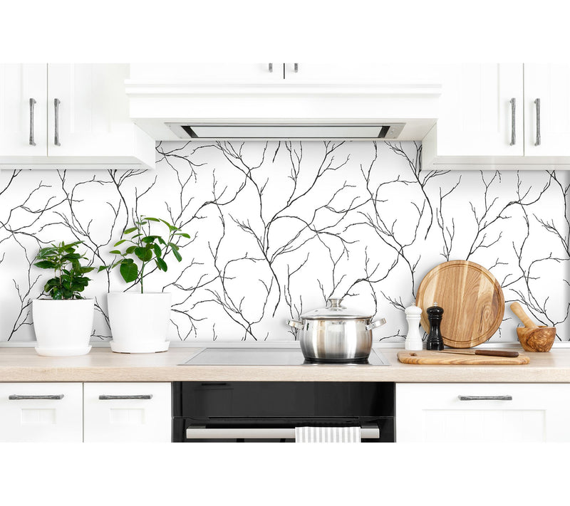 NextWall Delicate Branches Peel and Stick Wallpaper Roll — View 8
