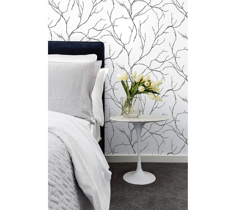 NextWall Delicate Branches Peel and Stick Wallpaper Roll — View 7