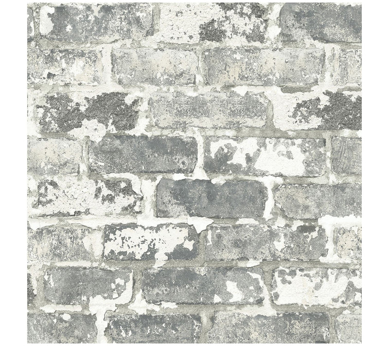 NextWall Weathered Brick Peel and Stick Wallpaper Roll — Main view